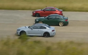 Обновленный BMW M2 сравнили в гонке с предыдущими поколениями модели